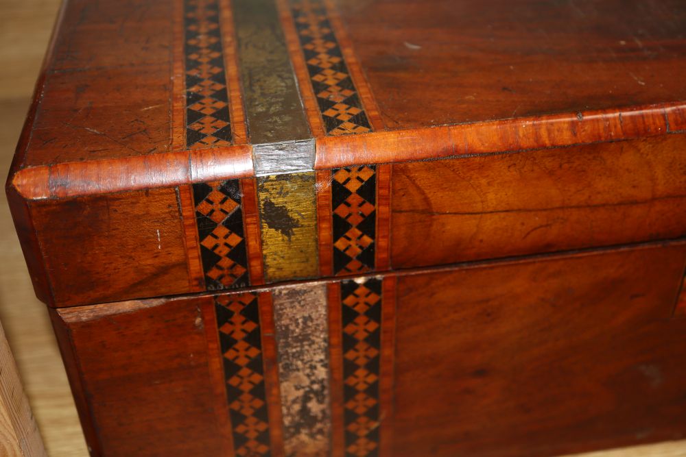 A Victorian inlaid writing slope